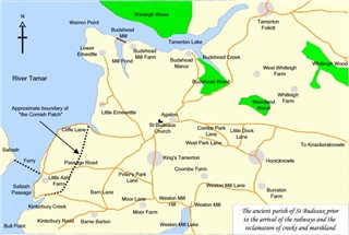 small parish map of st budeaux